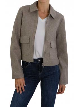 Cappotto corto con tasche, zip e colletto  Only 
